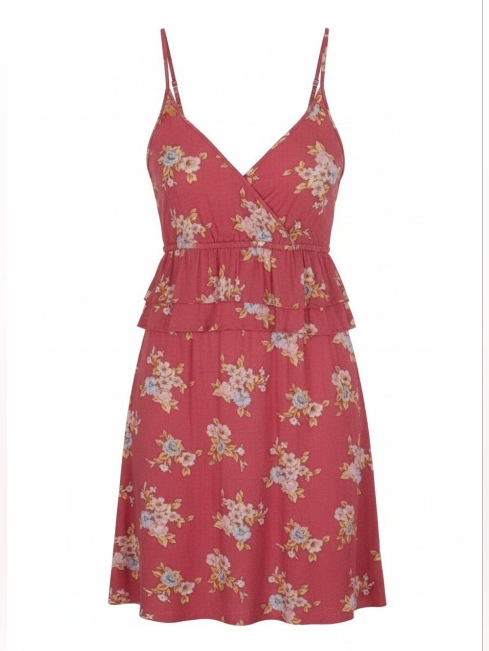 American Eagle Outfitters Sundress Cottagecore Coral Pink Floral Cami Dress XXS